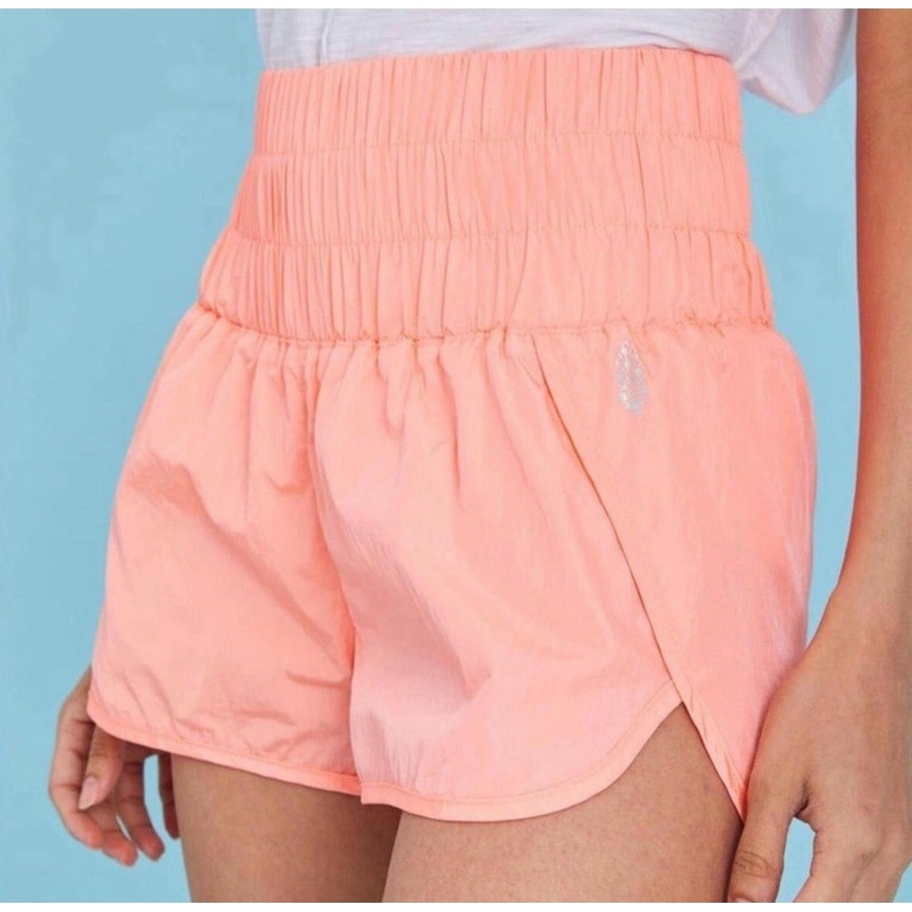 Free People Movement Neon Coral Orange The Way Home Short Women Small Athletic